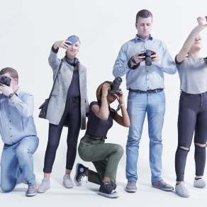 现代拍照人物3D模型下载